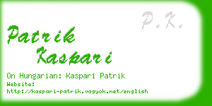 patrik kaspari business card